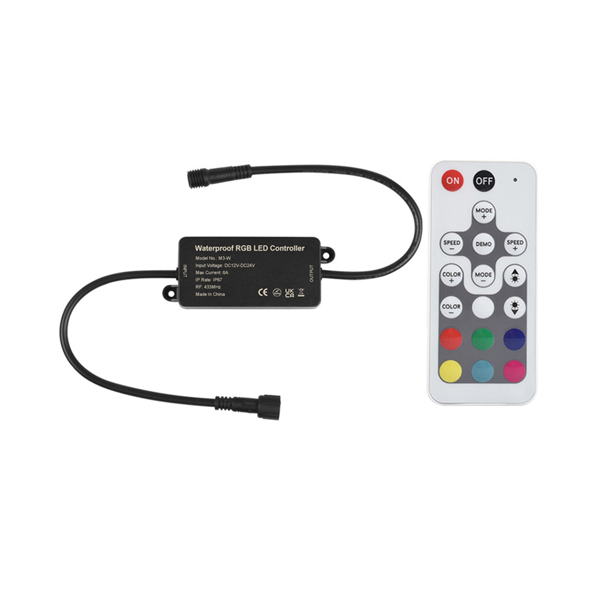 RGB LED Dimmer LED DC1224V, Işık Çubuğu ile