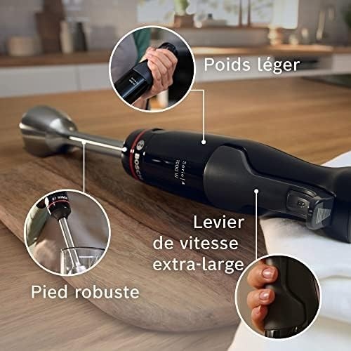 Bosch Ergomaster Series 4 Hand Blender, 1000 W, Plastic, Black [energy