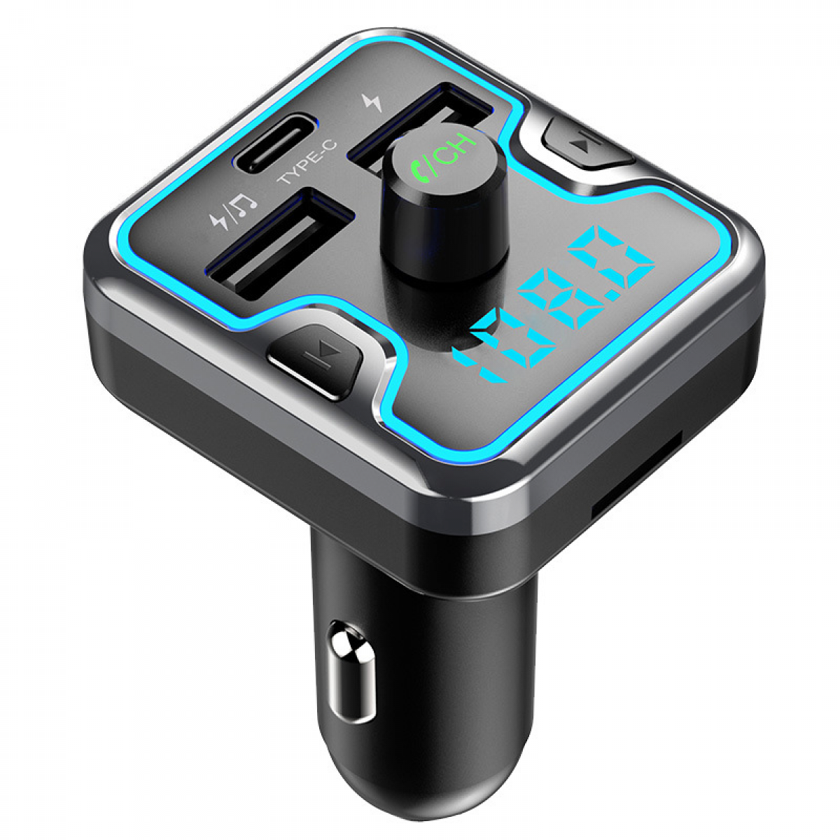 Araba Bluetooth FM Verici Araç Hızlı Şarj Cihazı Araç Adaptörü Müzik