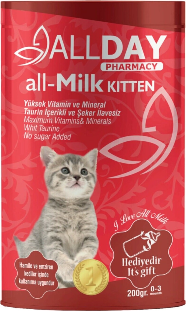 Allday Milk Kitten Kitten Milk Powder 200 gr Feeding Bottle Gift