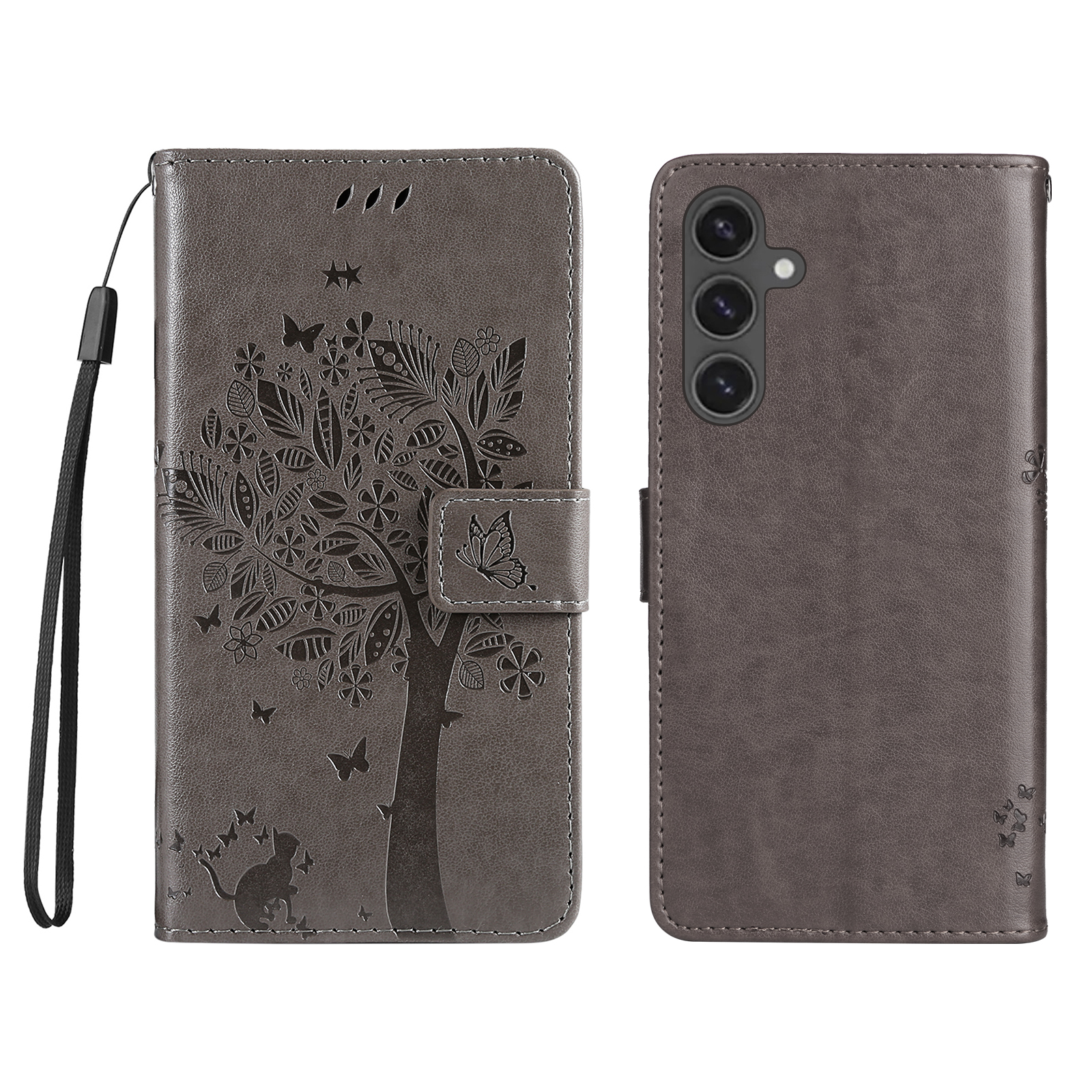 Imprinting Flower Series For Samsung Galaxy S24 FE Case Wallet PU