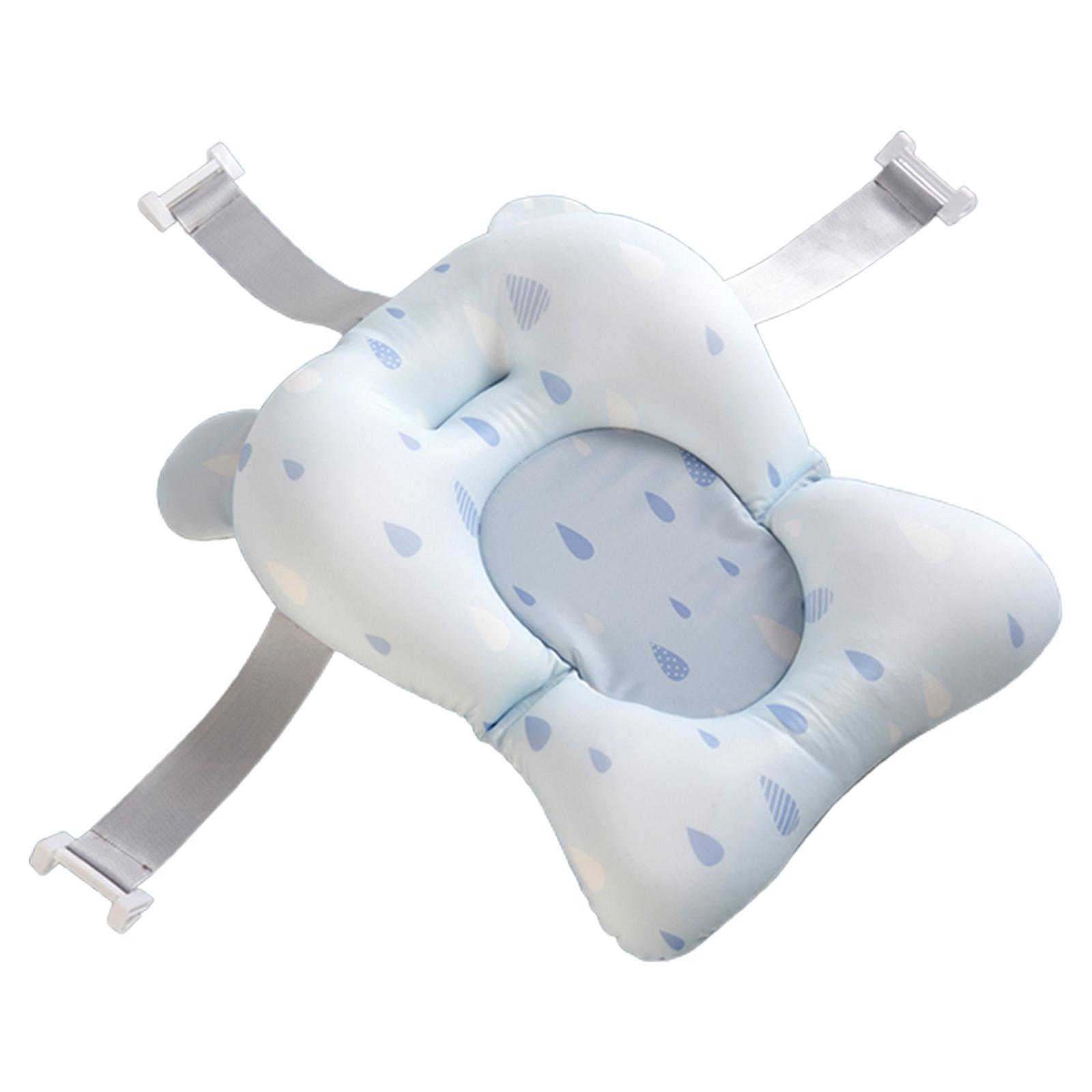 Foldable Baby Bath Adjustable AntiSlip Baby Bath Tub Pad White