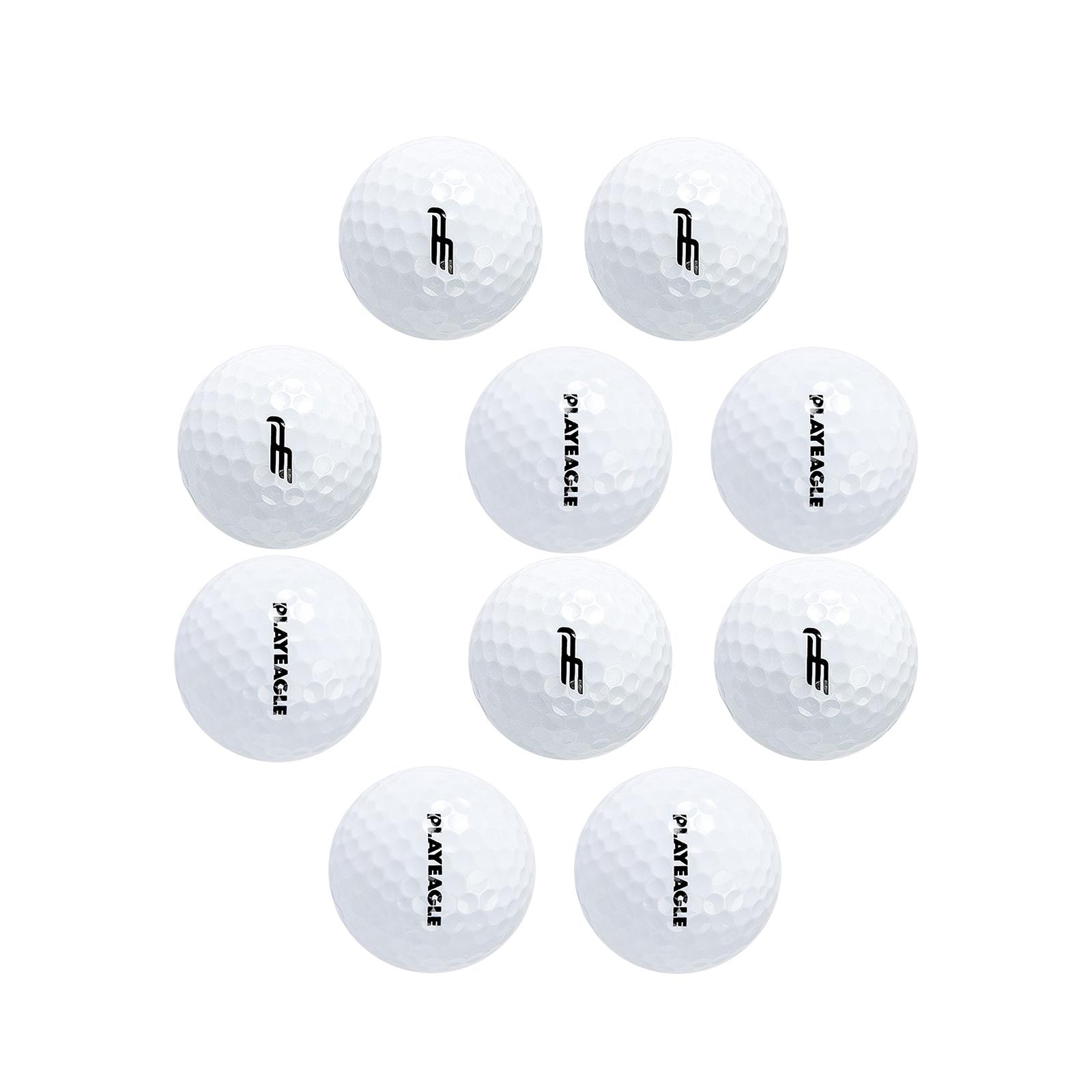 10Pcs Golf Balls Long Distance, Golf Game, Ball White Double Layer Novelty, Golf Practice Balls