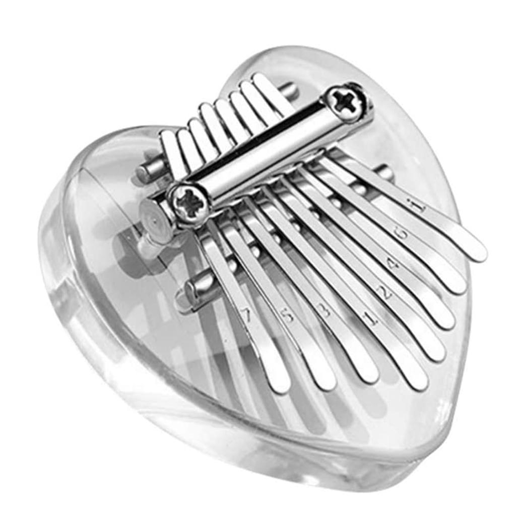 Portable Crystal 8 Keys Mbira Thumb Piano for Beginner ClearHeart