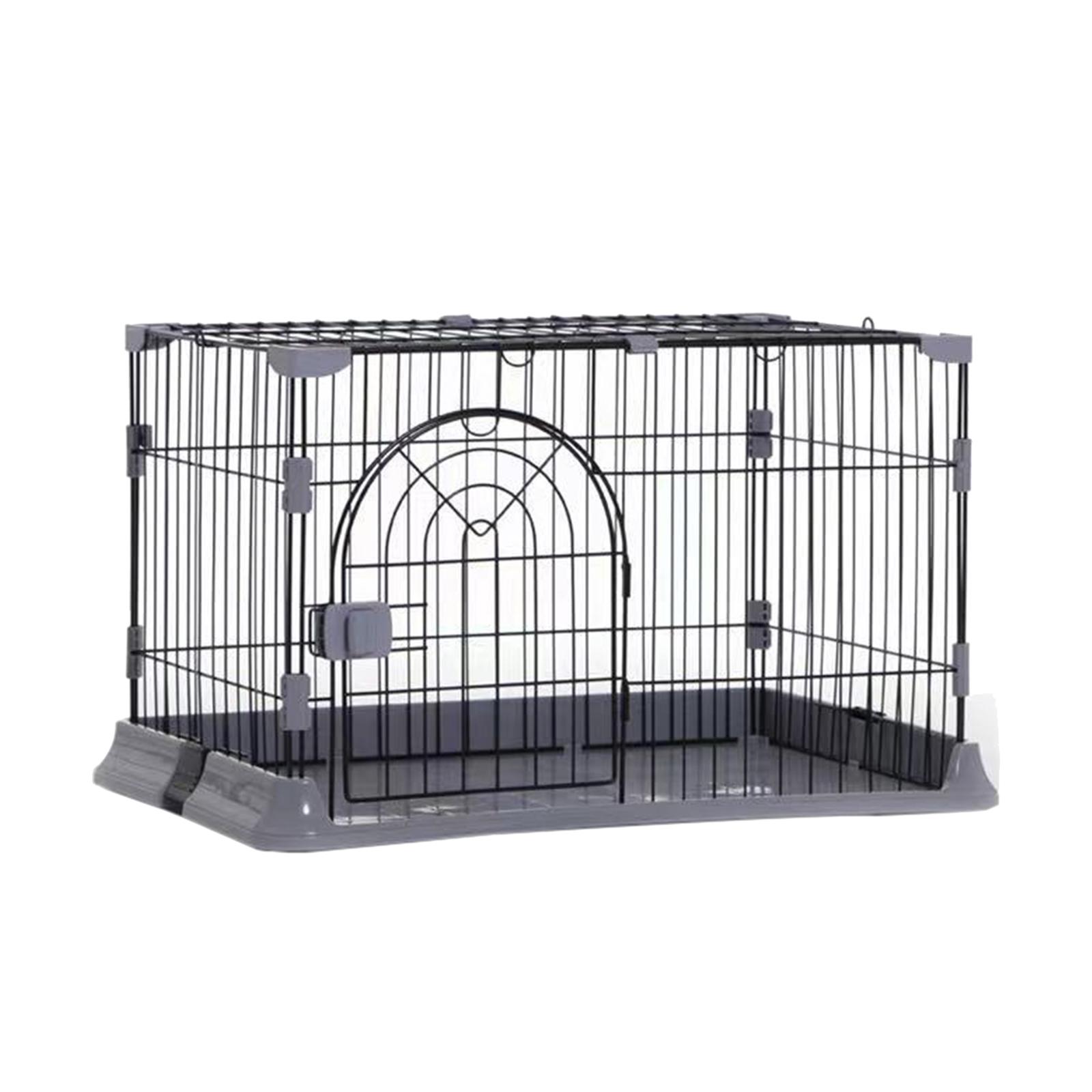 Dog Cage Folding Cage Easy Assemble Dog Crate Cover Kennel with Tray ...