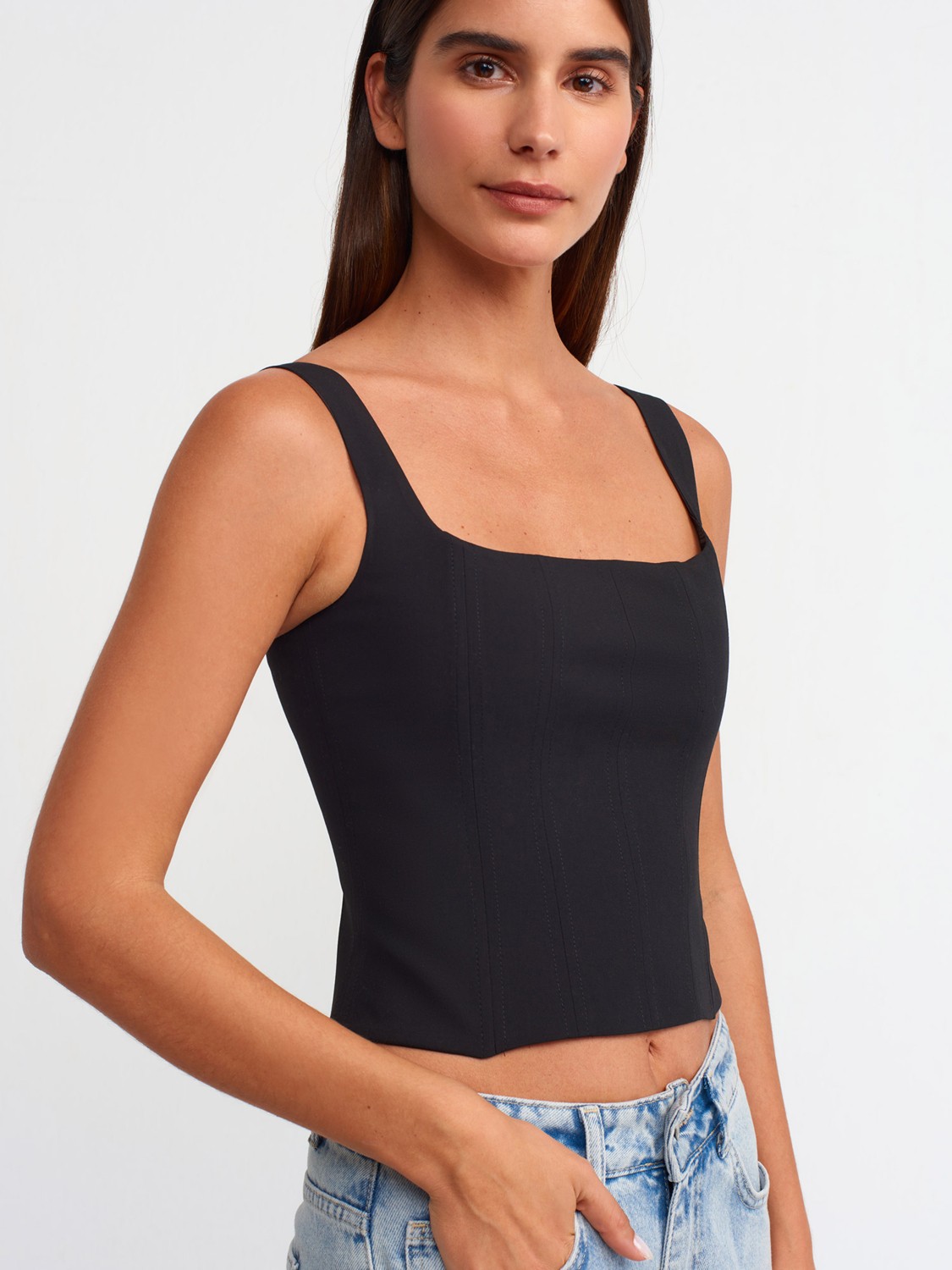 Dilvin 60539 Stretch Top-Black - Hepsiburada Global