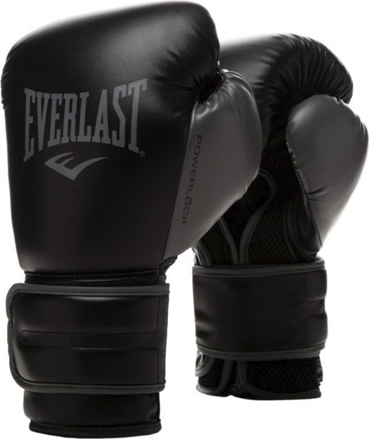 Everlast Powerlock Training Gloves Black Boxing Training Gloves 10 Oz