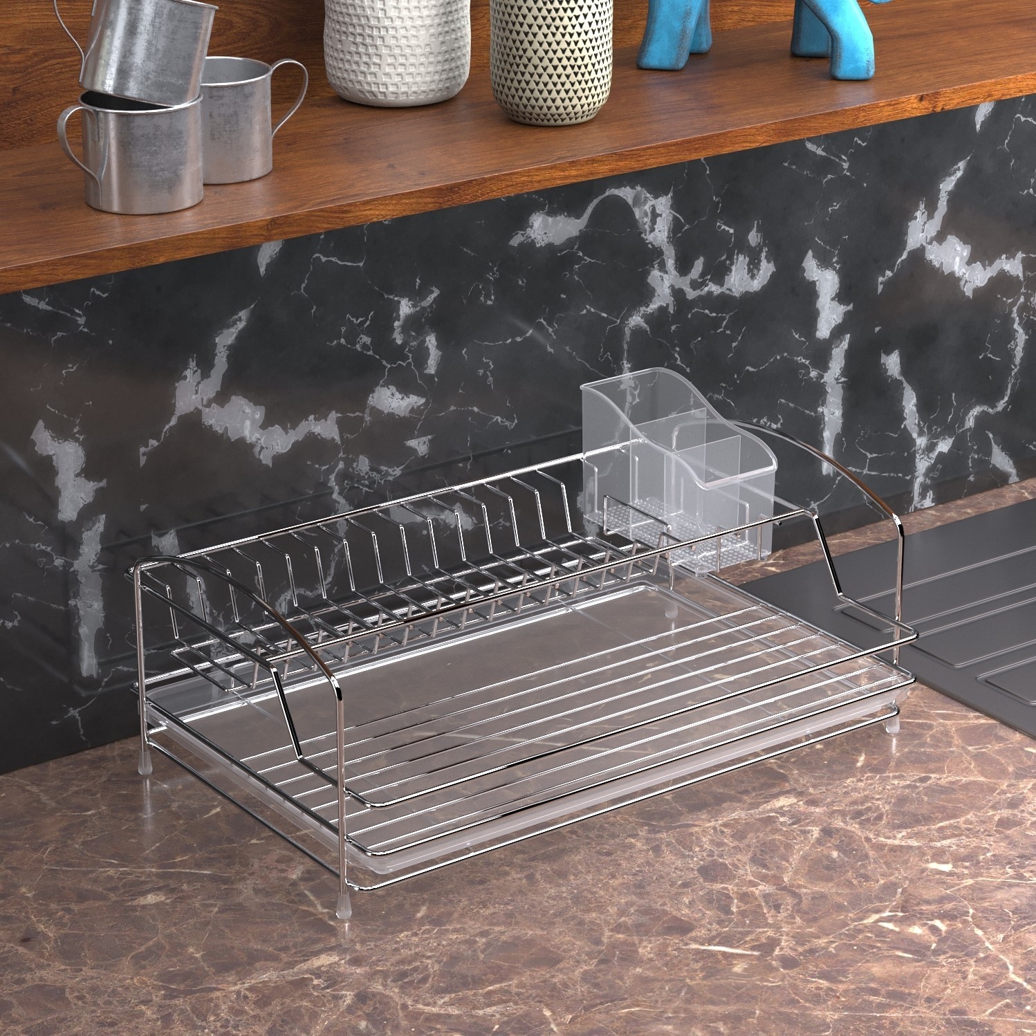 Tekno-tel 2-LAYER PLATE RACK CHROME KB008 - Hepsiburada Global