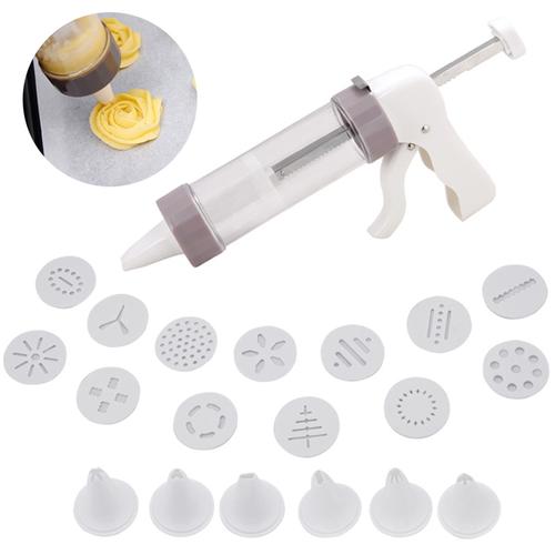 Cookie Press Kit Cookie Mold Gun DIY Pastry Syringe Extruder Nozzles