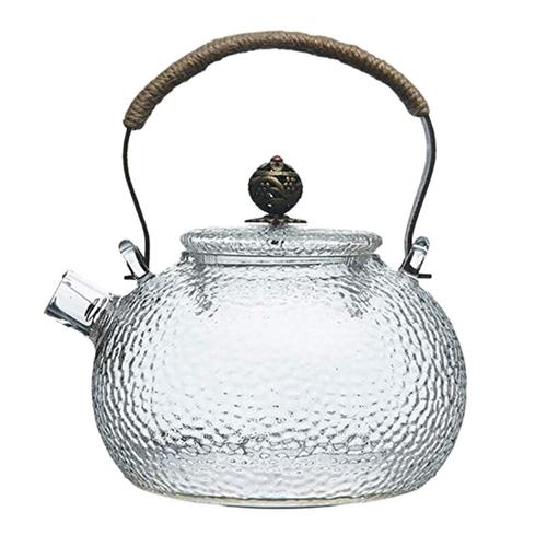 Teapot Cold Kettle Hammer Heat Resistant Glass Transparent Copper