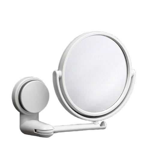 Folding Makeup Mirror Wall Mount Vanity Mirror Without Swivel Bathroom Mirror Suction Folding