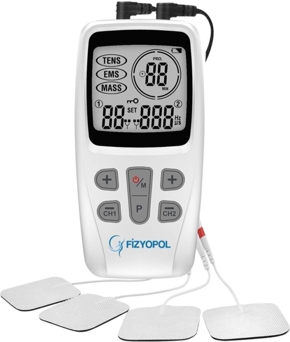 Fizyopol 2 Channel Digital Tens Ems Massage Device RC4D 3 In 1