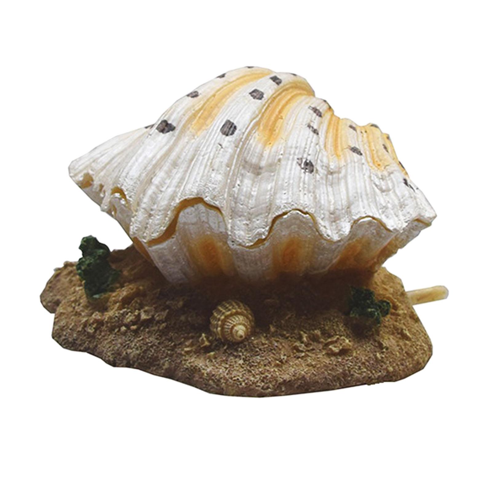 Aquarium Shell Clam Pearl Decoration Tank Ornament Decor Gift