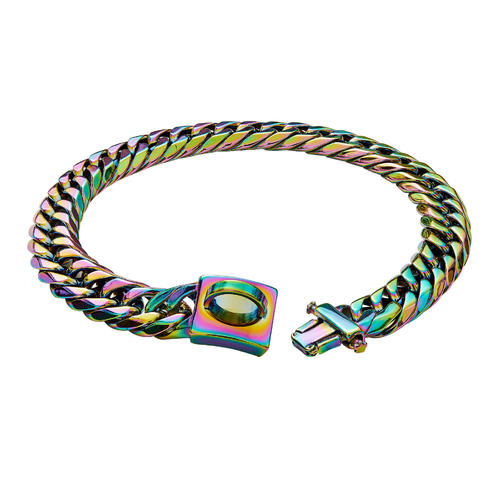 Buy Stainless Steel Chain Martingale Collar For Dogs, No Pull Slip Dog Chain Collar Training Escape Proof Heavy Duty Dog Collar For Small Medium Large Pet Boy Male Dogs, Blue Plaid XL