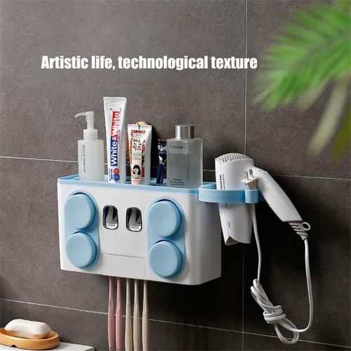 Automatic Toothpaste Dispenser Toothbrush Holder Squeezer Wall Mount ...