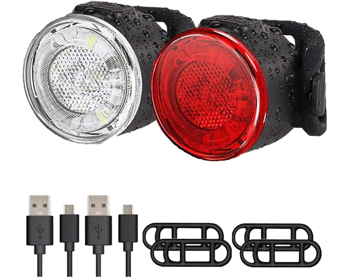 LED Bike Lights Set, Ultra Bright Front and Back Rear Bicycle Light, IPX5 Waterproof Mountain