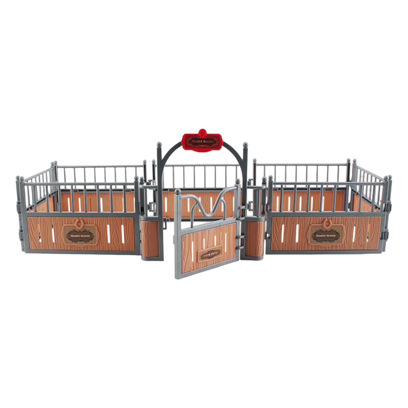 Gazechimp Simulation Horse Stable Playset – Brown Farm Fence For Micro Landscape, Diorama, DIY Scenery & Kids’ Play - View #13