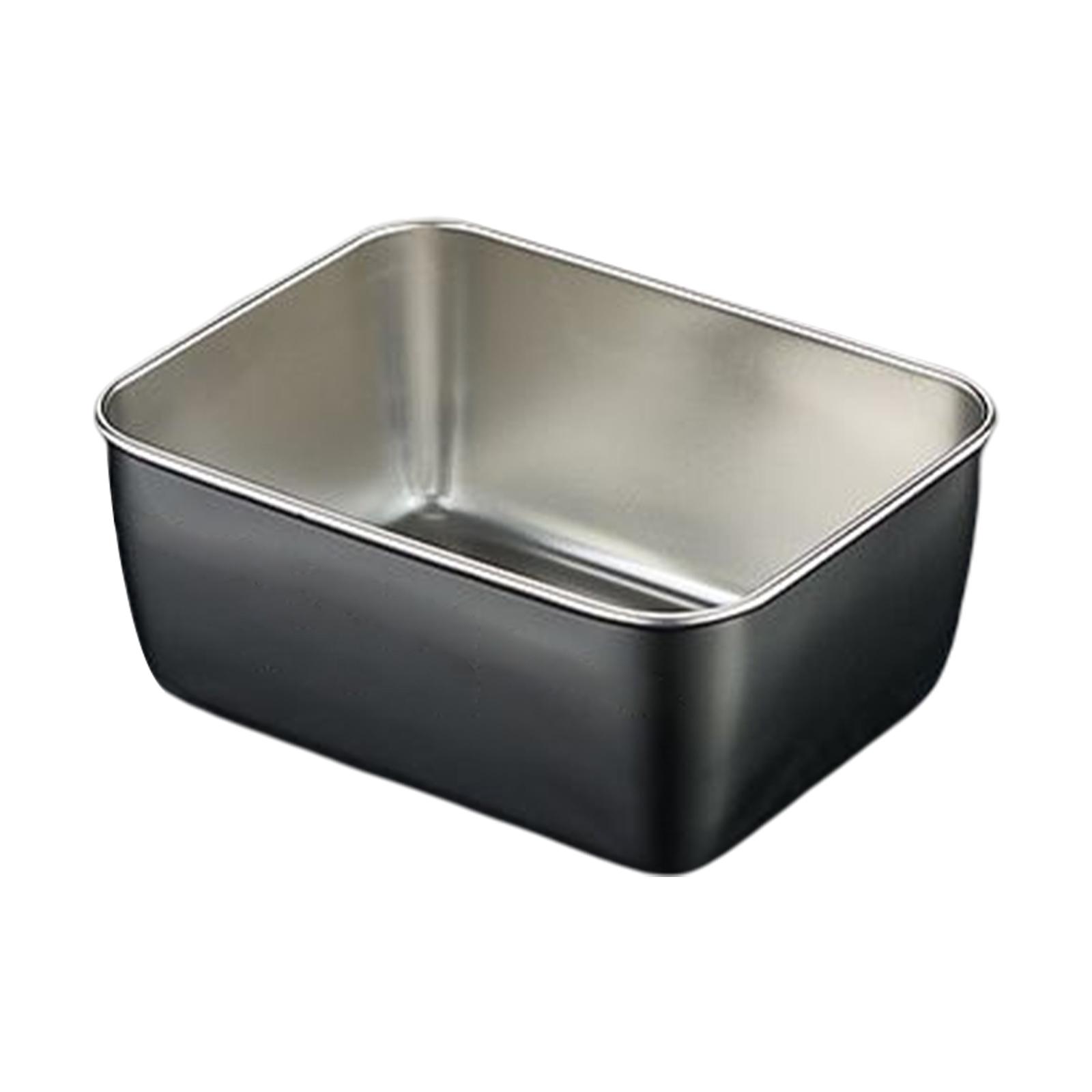 Serving Platter Stainless Steel Plate Dinnerware Stackable Rectangular ...