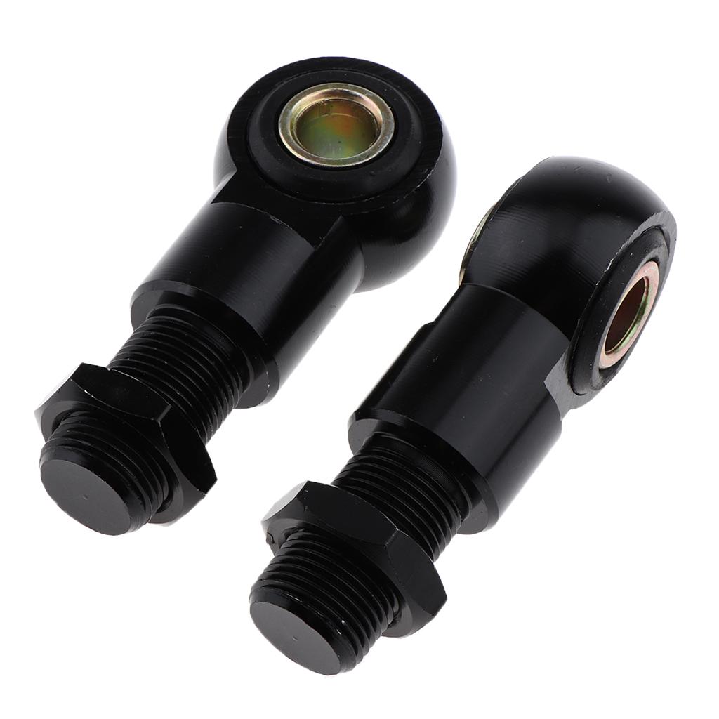 2Pcs Shock Absorber Eye Adapters for Motorcycle Scooter Black 10mm