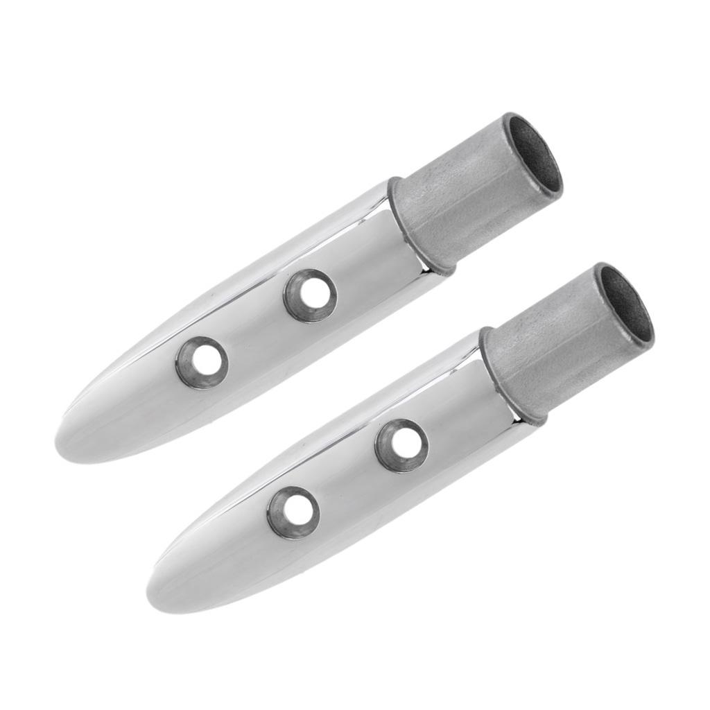 Uxcell 6Pcs Stainless Steel Handrail Brackets, 2.4" X 2.4", White Finish - For Stairs, Railings, Guardrails