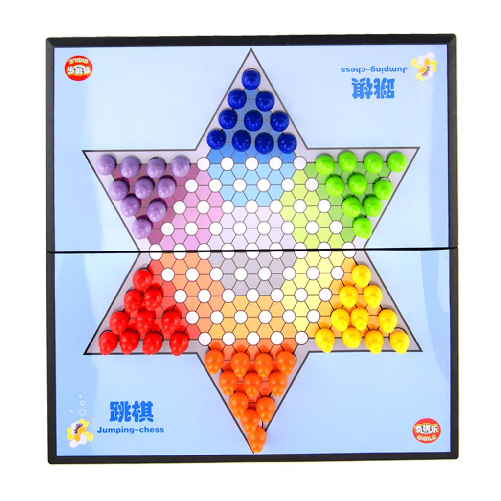 Portable Folding Chessboard Chinese checkers Jumping Chess Set Board