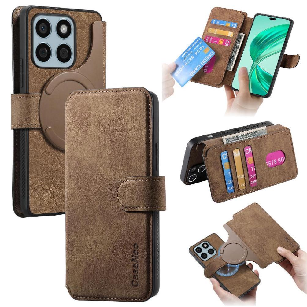 Flip Case For Honor X8B Retro Magnet Shielding Material Wallet Card flip-case-for-honor-x8b-retro-magnet-shielding-material-wallet-card