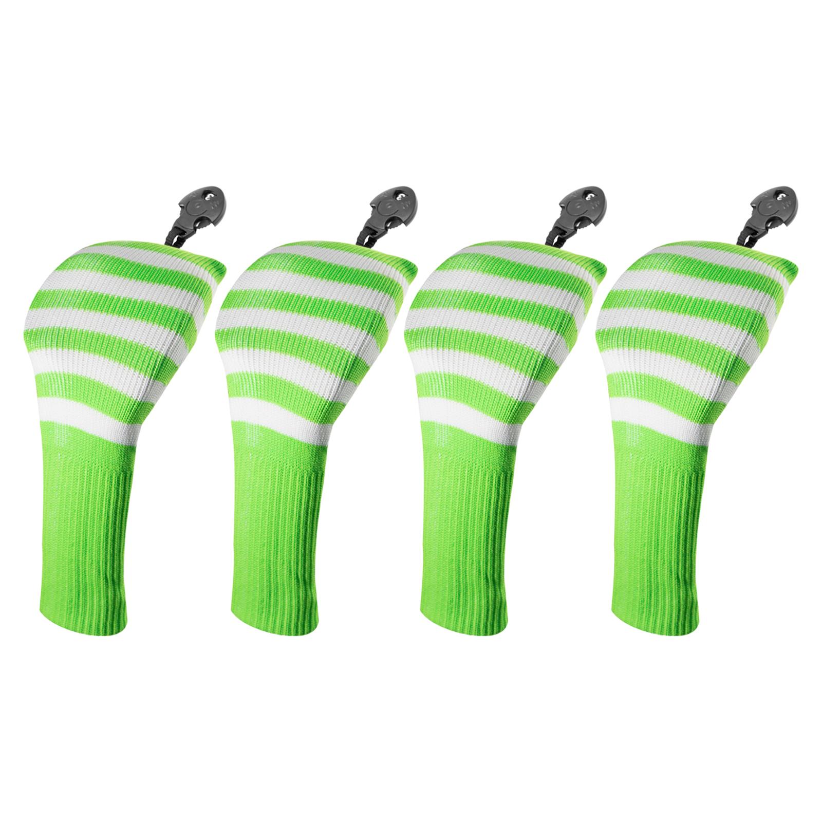 Set of Club Head Covers Unique Golf Hybrid Headcovers Accessories Green