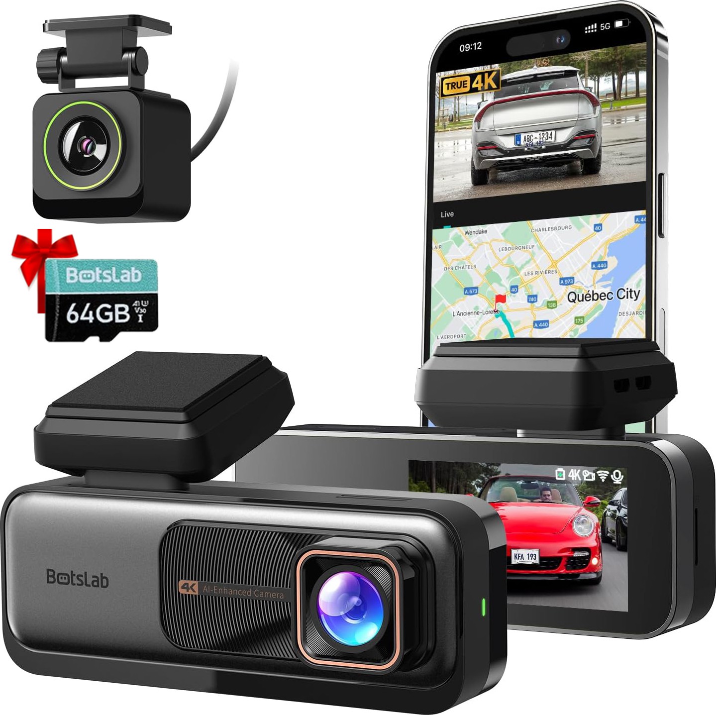 Botslab G980H ADAS 4K UHD Front and 1080P FHD Rear Camera Set - 170 ...