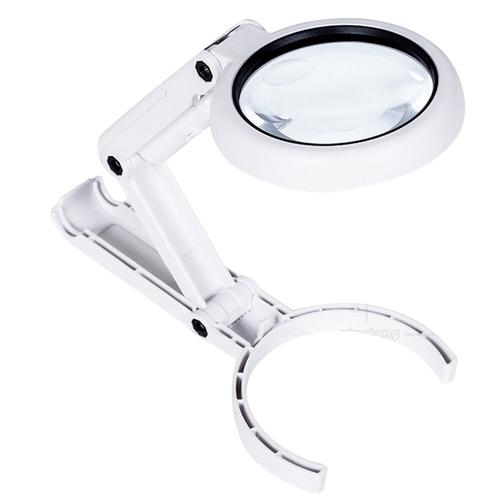 Illuminated Magnifier 5X 10X Magnifying Glasses With LED Light Foldable