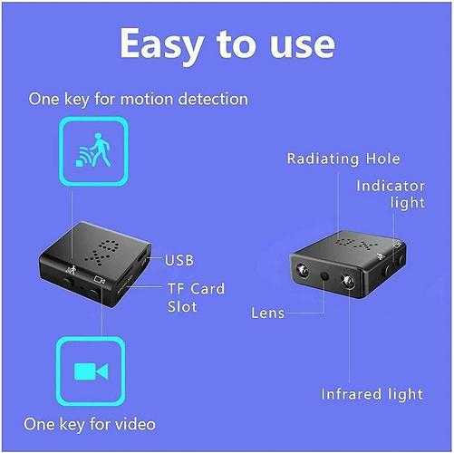 1080p Mini Camera Infrared Night Vision Audio Video Recorder Motion ...