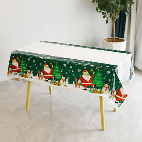 Disposable Christmas Tablecloth, Rectangular Cartoon Christmas