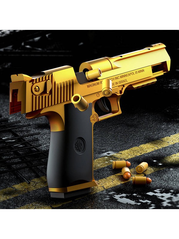 VOGUE Adidasy Shop Altın Mermi Fırlatan Yumuşak Mermi, Desert Eagle