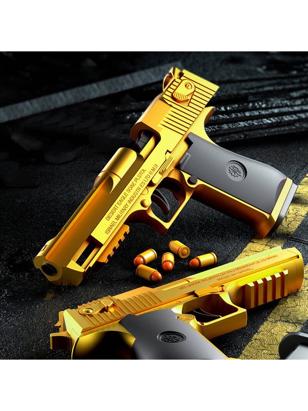 VOGUE Adidasy Shop Altın Mermi Fırlatan Yumuşak Mermi, Desert Eagle