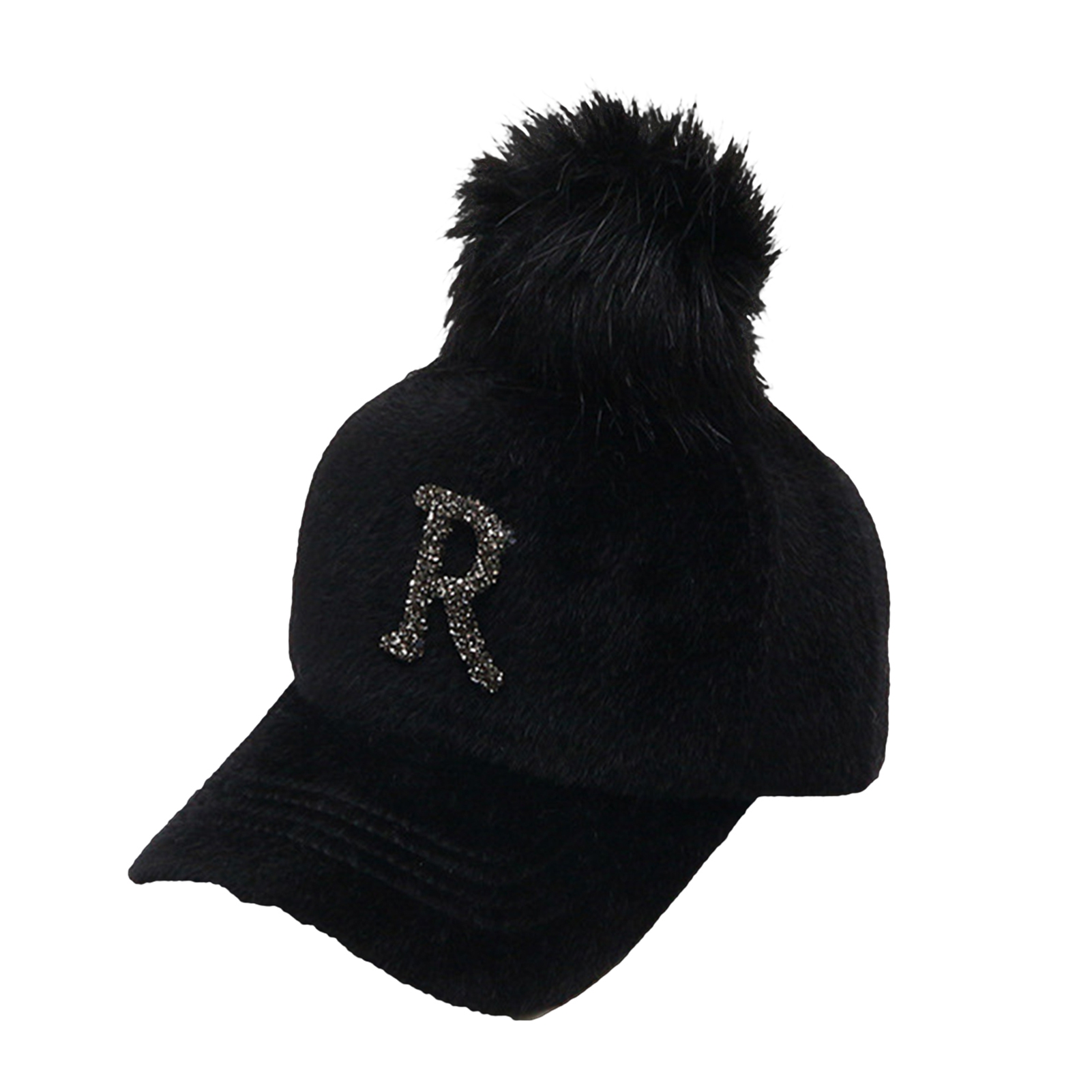 Women Hat Hook Loop Fasteners Decorative Ladies Girls Fuzzy Casual Sun