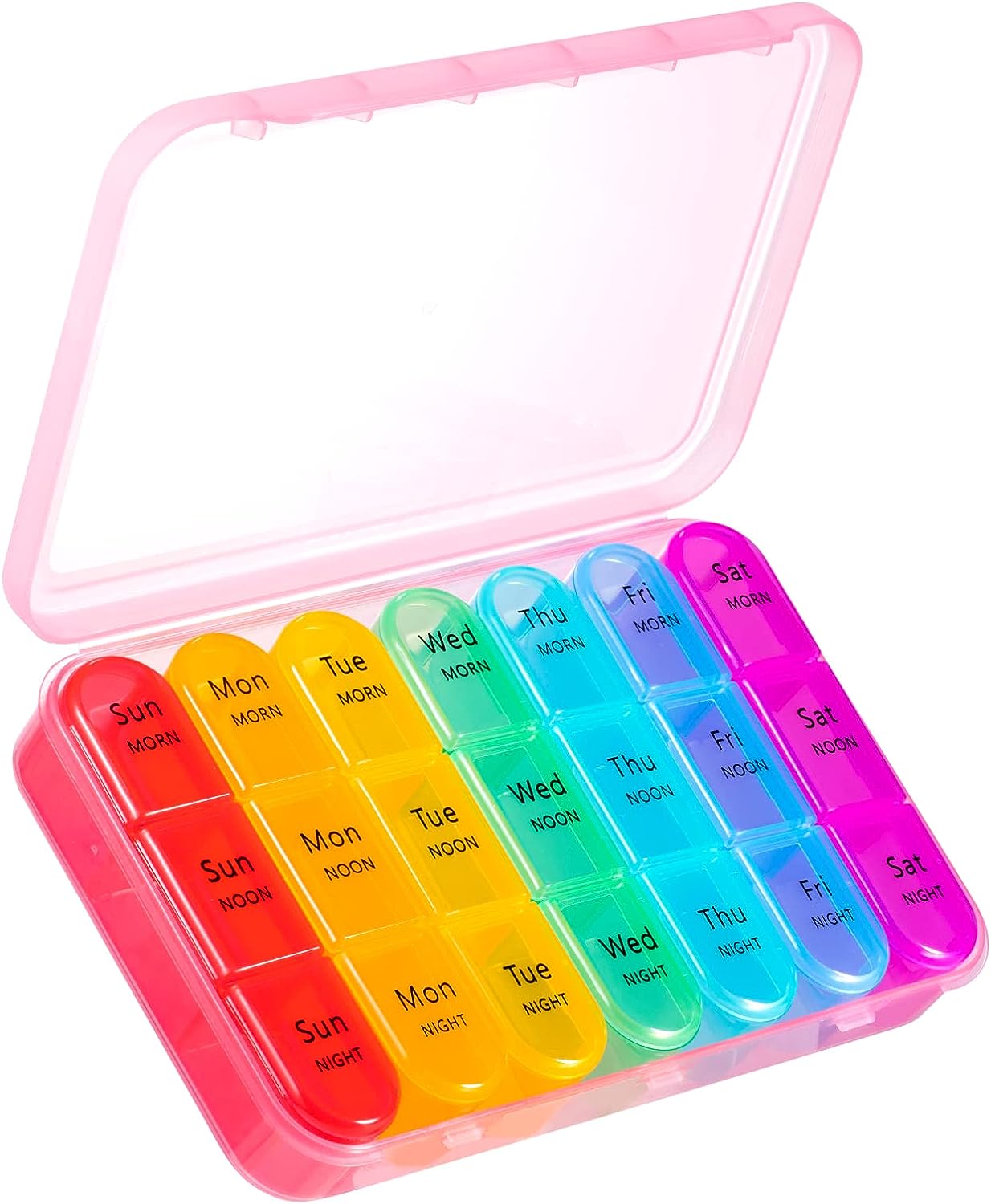 Pill Organizer 3 Times a Day Weekly/Daily Pill Box 7 Day Medicine