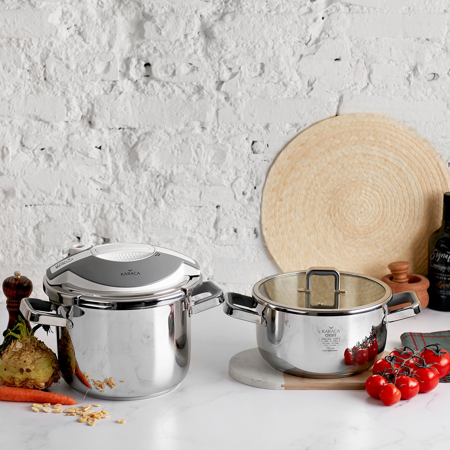 Karaca Orbit White Pressure Cooker Set 4+6 Liters Hepsiburada Global