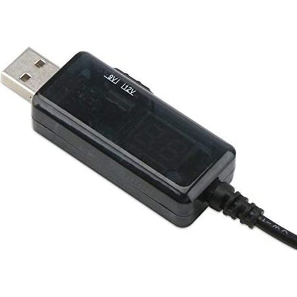 Estink Cavo Convertitore USB Step-up 5V A 9V/12V DC, Con Interruttore E Indicatore LED, Lunghezza 0,72m - 2