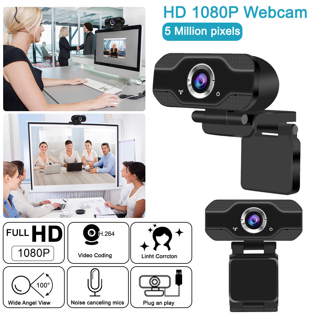 1080P Autofocus Webcam HD USB Computer Camera Built-In Microphone Free ...