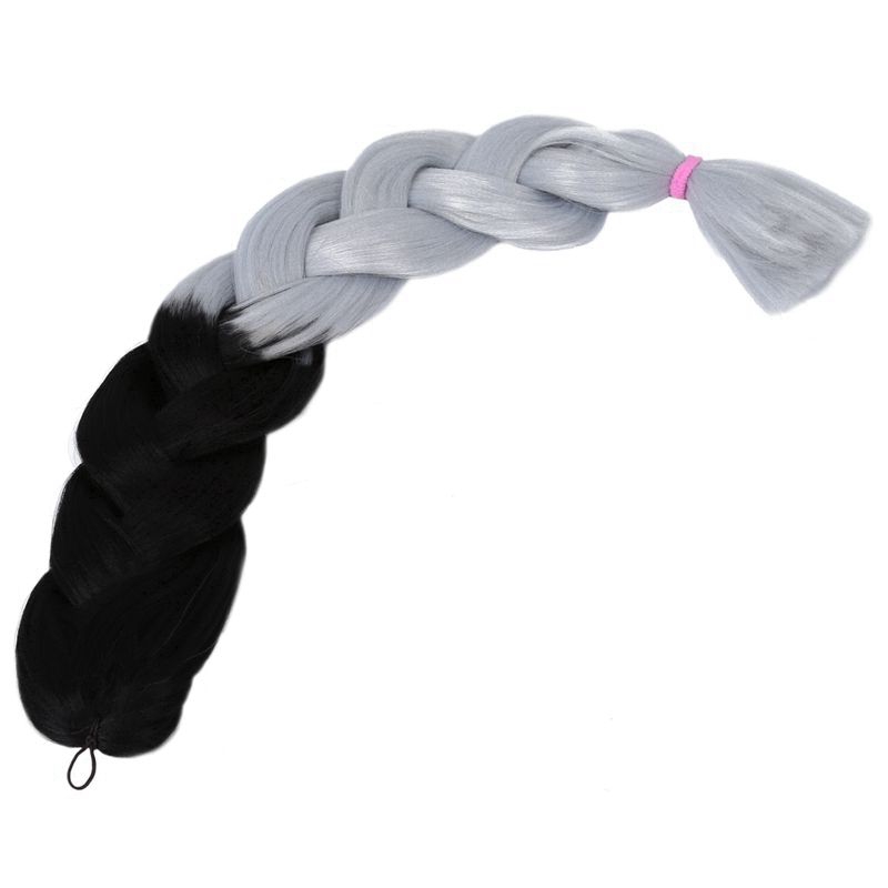 Gray black Braiding Hair 32'' 165G Xpression Jumbo Braiding Hair ...