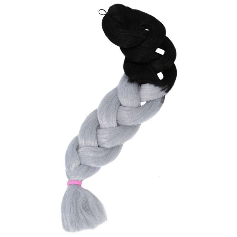 Gray black Braiding Hair 32'' 165G Xpression Jumbo Braiding Hair ...