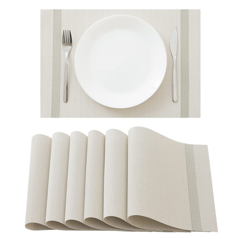 Placemats Set of 6 NonSlip Heat Resistance and Easy Maintenance