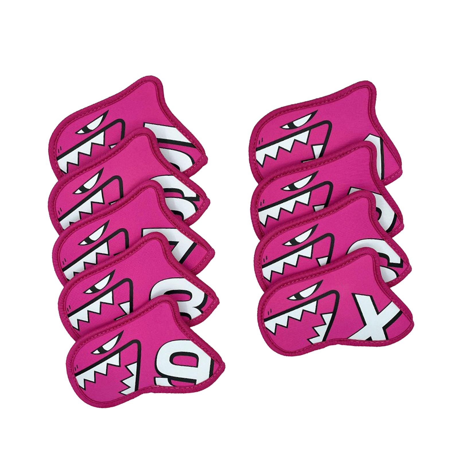 9x Golf Iron Covers Set Head Protector Waterproof Golf Club Head Covers