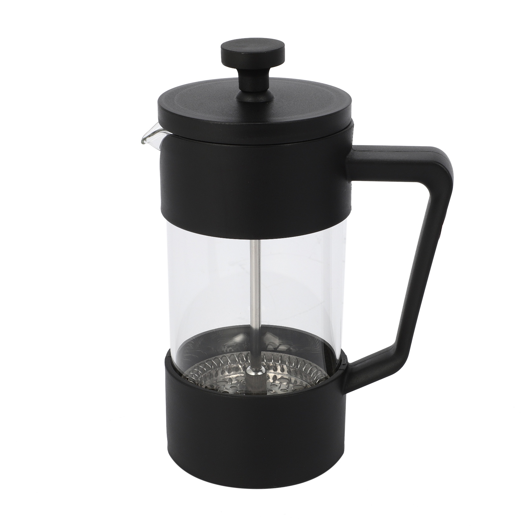 French Press Kahve ve Çay Makinesi 12 Oz, Kalınlaştırılmış Borosilikat