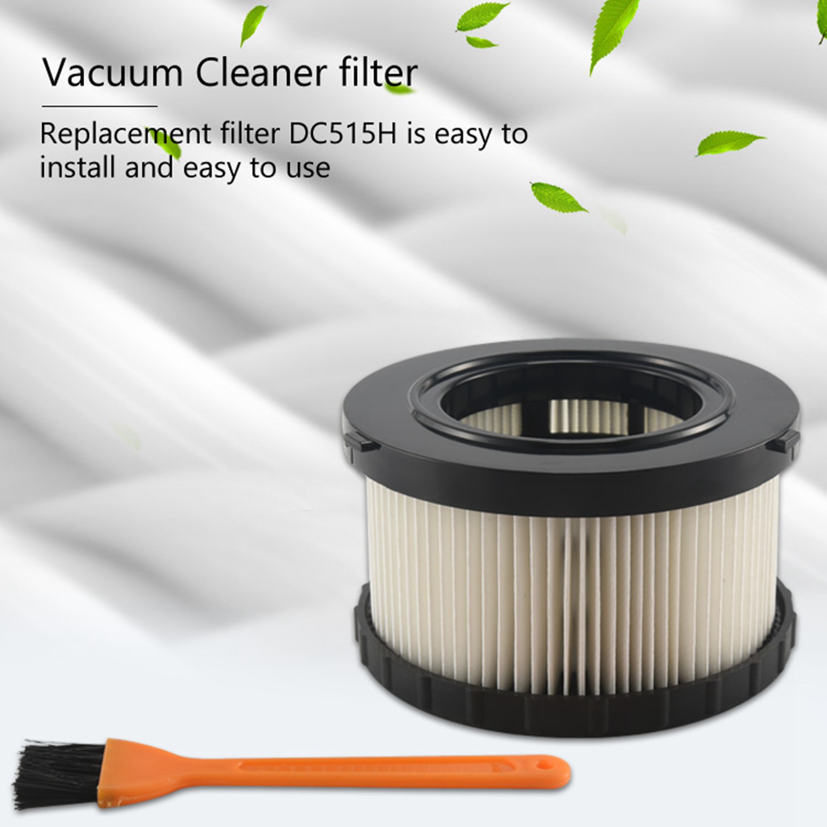 thumbnail image 2 of 2 Pack DC5151H HEPA Filter Replacement Compatible With DEWALT DC515, DCV517, DCV517B Wet/Dry Vacuum, Washable & Reusable 2 of 10