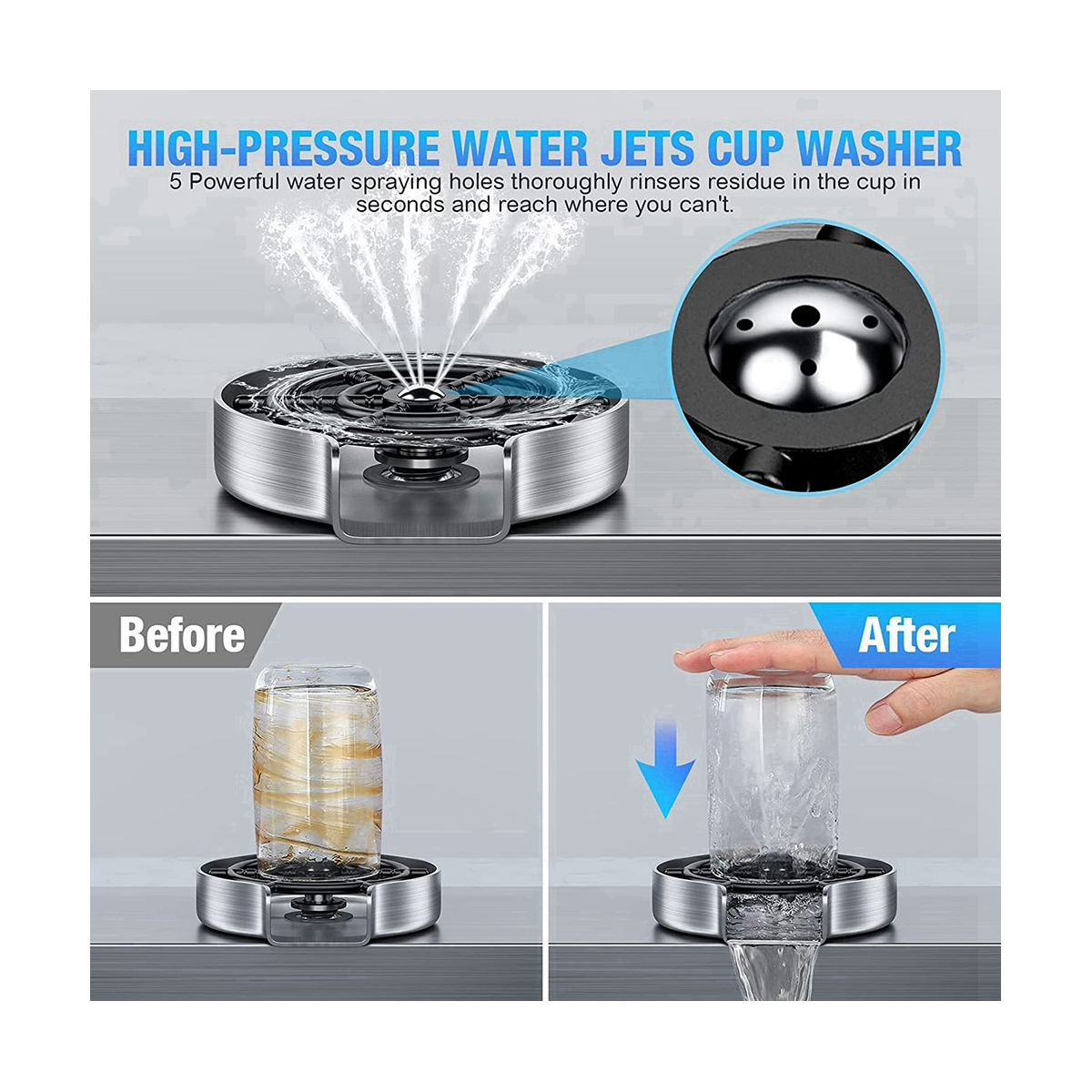 Sink Glass Rinser, Stainless Steel Kitchen Glass Rinser Hepsiburada Global