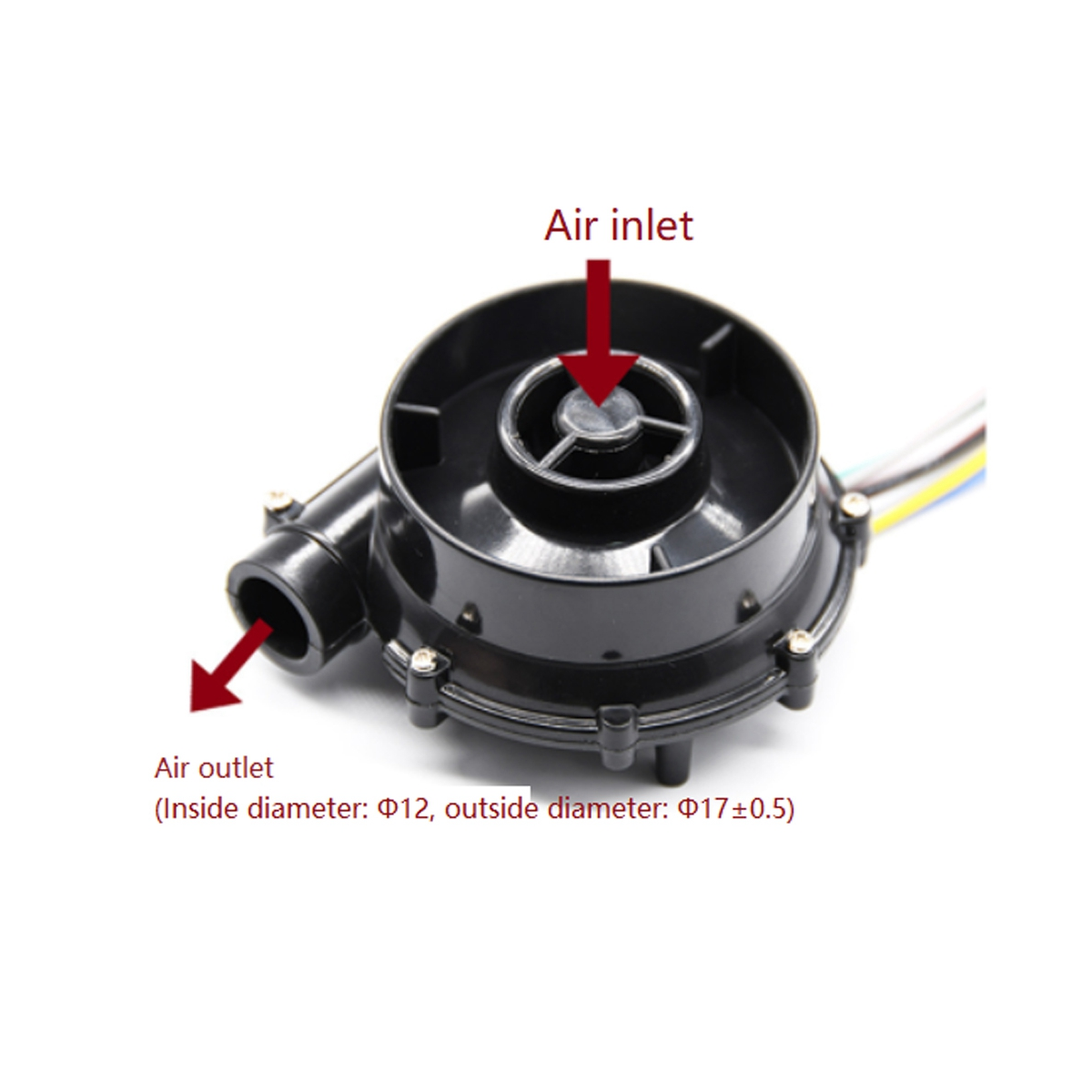 7040 DC High Pressure Blower, Mini Centrifugal Turbo Fan, Small Blower