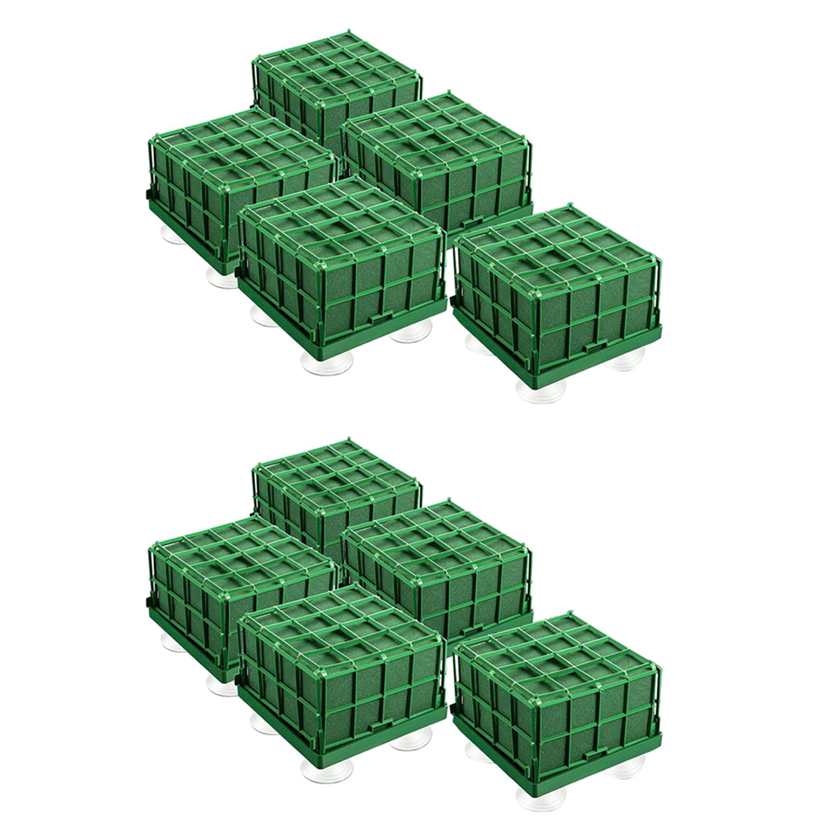 Blocs De Mousse Pour Arrangements Floraux - 2 Cages Vertes Réutilisables Pour Fleurs Fraîches