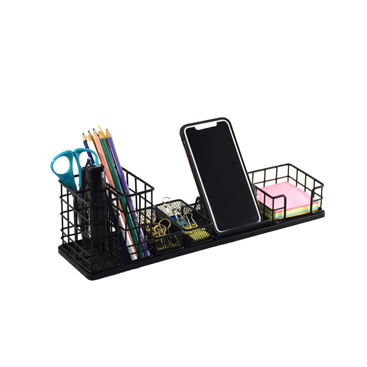 Multi-Functional Wrought Iron Office Desktop Storage Rack Finishing ...