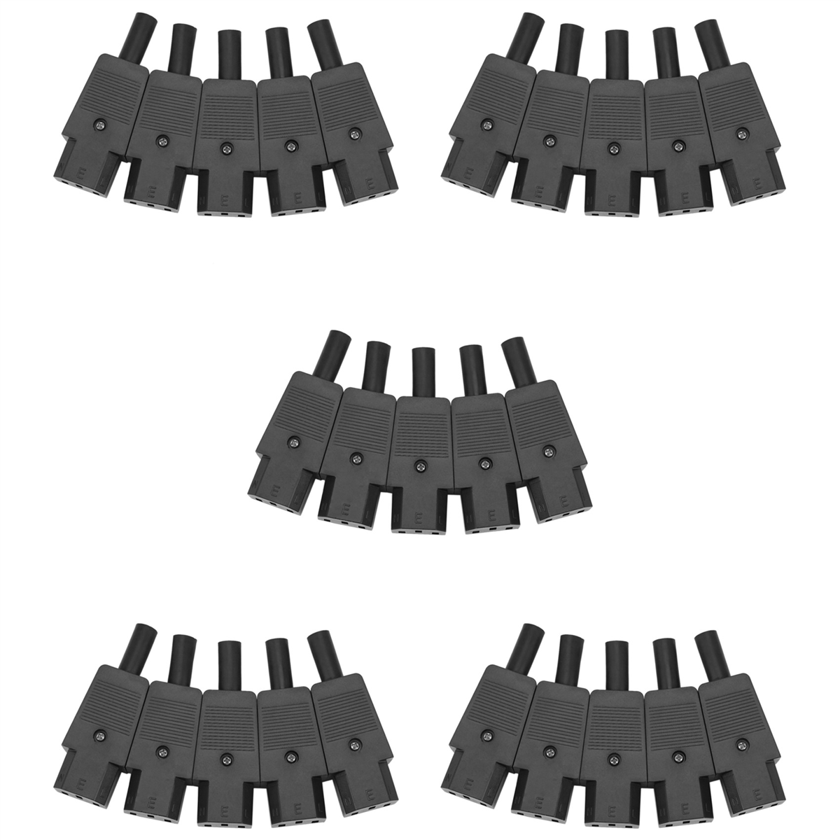 25 ADET IEC 320 C13 Dişi Fiş Adaptörü 3Pin Soket Güç Kablosu Yeniden ...