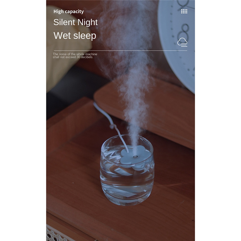 USB Portable Mini Personal Humidifier Small Cool Mist Mute 8H Auto-Off ...
